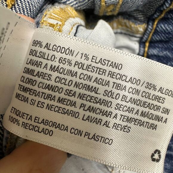 Wild Fable Jeans Womens 8/29 Blue Denim Distressed High Rise Baggy Wide Leg NWT - Picture 8 of 9